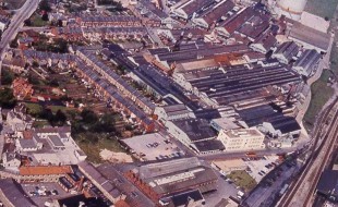 Chippenham site from the air, 1973